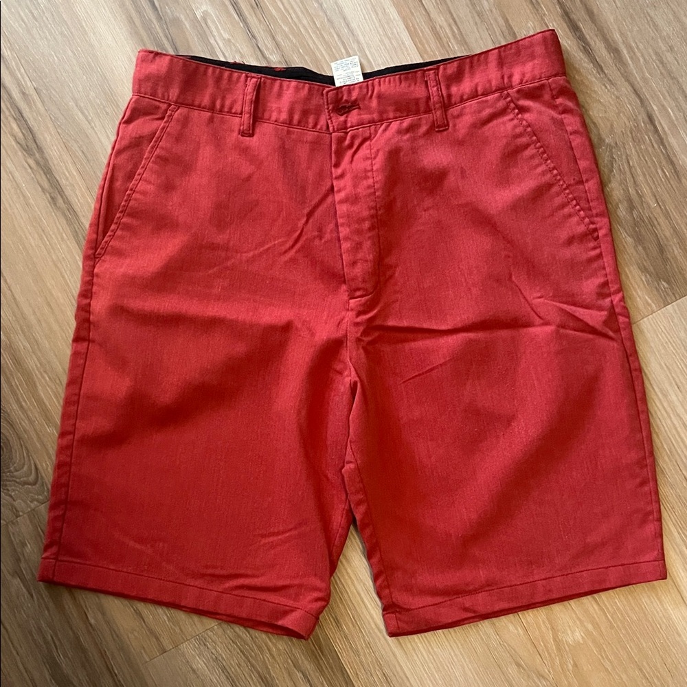 Faded Glory Men's Vibrant Red Flat Front Shorts